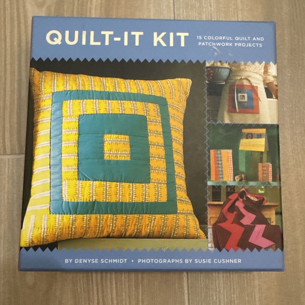 QUILT-IT KIT By Denyse Schmidt 15 Quilt/Patchwork Projects NEW Beginner Kit GIFT